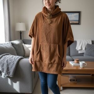 Cozy Brown Poncho Sweater
